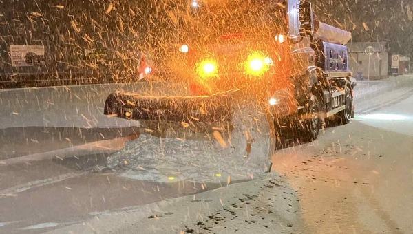 První letošní výjezd, v terénu byla veškerá technika i subdodavatelé