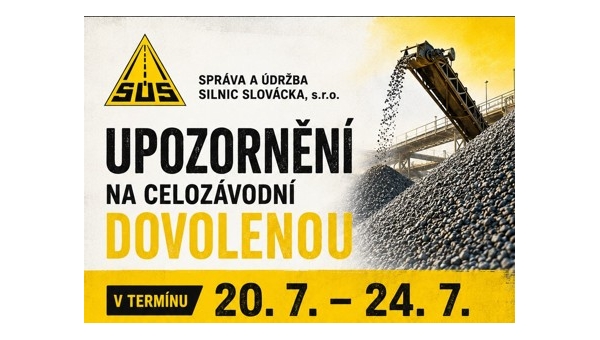 Upozornění na celozávodní dovolenou